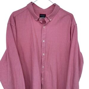 Light Red / Pink UNTUCKit Casual Button Down Shirt XXL Herringbone